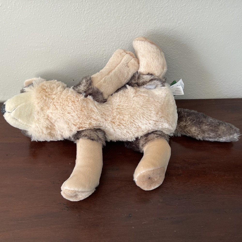 Wild Republic Stuffed Animal Plush Toy Sitting Timber Gray Tan Super Clean 12" - Picture 5 of 5